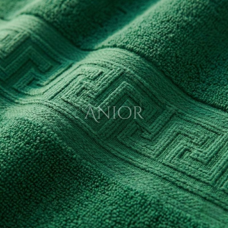 Set 6 Prosoape Premium din Bumbac 100% – Gama Luxury Greek, Verde Smarald (650g/mp)