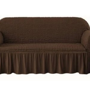 Husa canapea 3 locuri MARO, bumbac embosat Cu Volan, 180 cm la 225 cm
