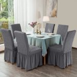 Set 6 Huse Scaun cu volan GRI inchis - Bumbac Embosat