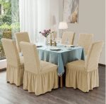 Set 6 Huse Scaun cu volan BEJ - Bumbac Embosat