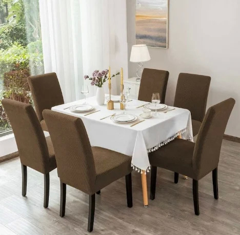 Set 6 Huse Scaun din Bumbac Embosat MARO Set 6 Huse Scaun din Bumbac Embosat MARO