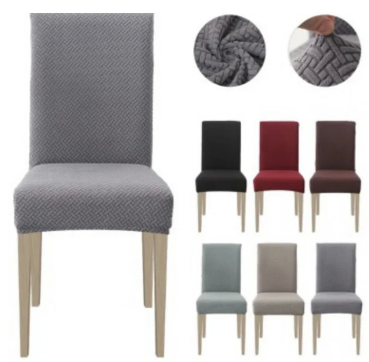 Set 6 Huse Scaun din Bumbac Embosat BEJ