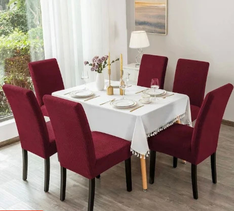 Set 6 Huse Scaun din Bumbac Embosat VISINIU Set 6 Huse Scaun din Bumbac Embosat VISINIU