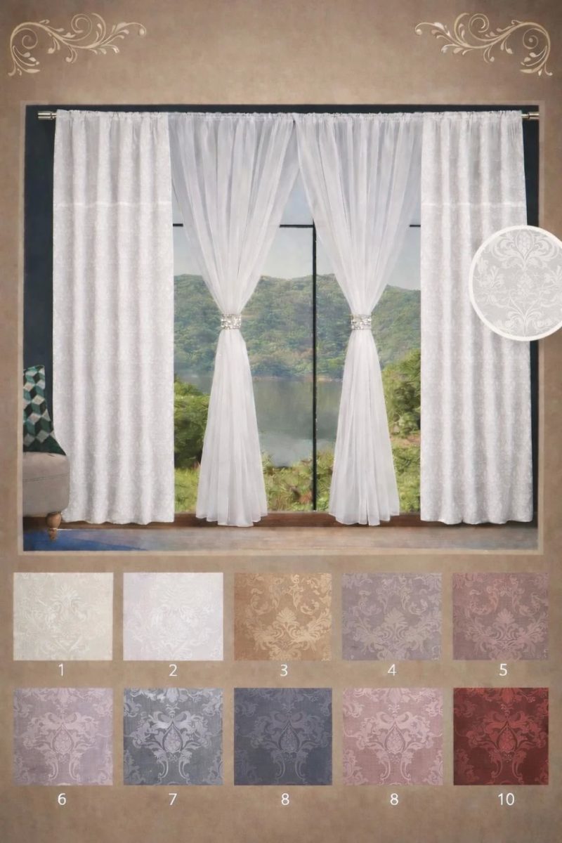Set 2x Draperii ( 150x250cm ) + Perdea ( 400x250cm ) p112