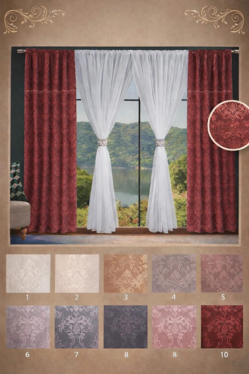 Set 2x Draperii ( 150x250cm ) + Perdea ( 400x250cm ) p112