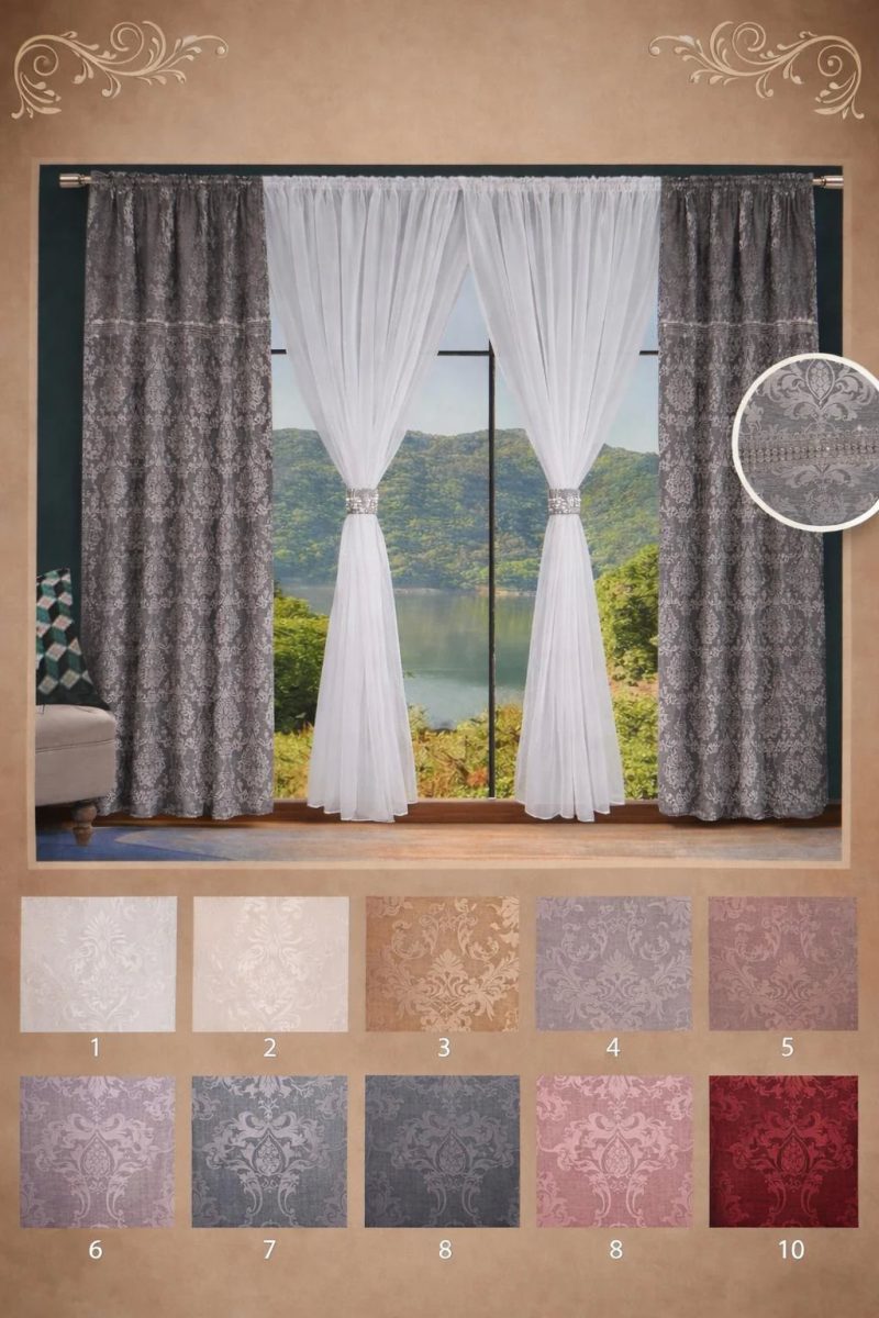 Set 2x Draperii ( 150x250cm ) + Perdea ( 400x250cm ) p112