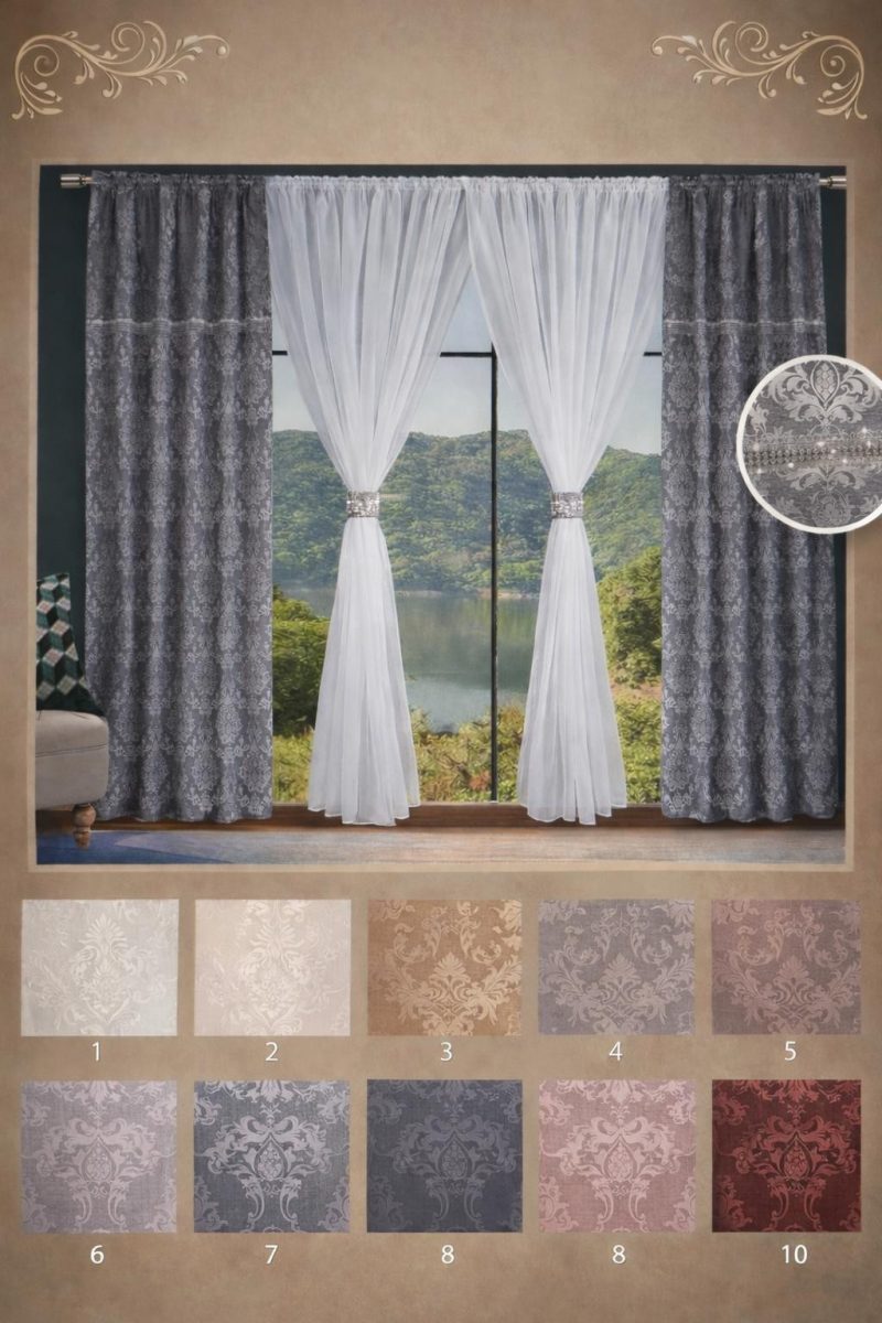 Set 2x Draperii ( 150x250cm ) + Perdea ( 400x250cm ) p112
