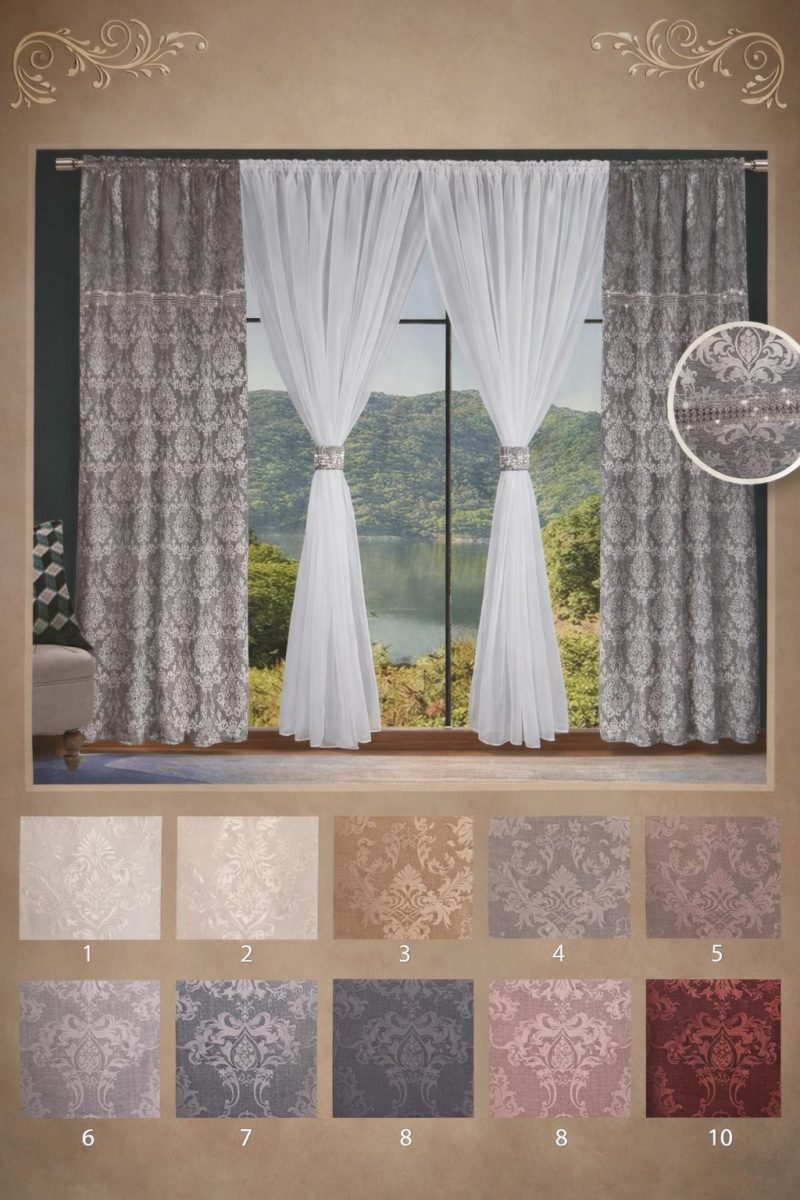 Set 2x Draperii ( 150x250cm ) + Perdea ( 400x250cm ) p112