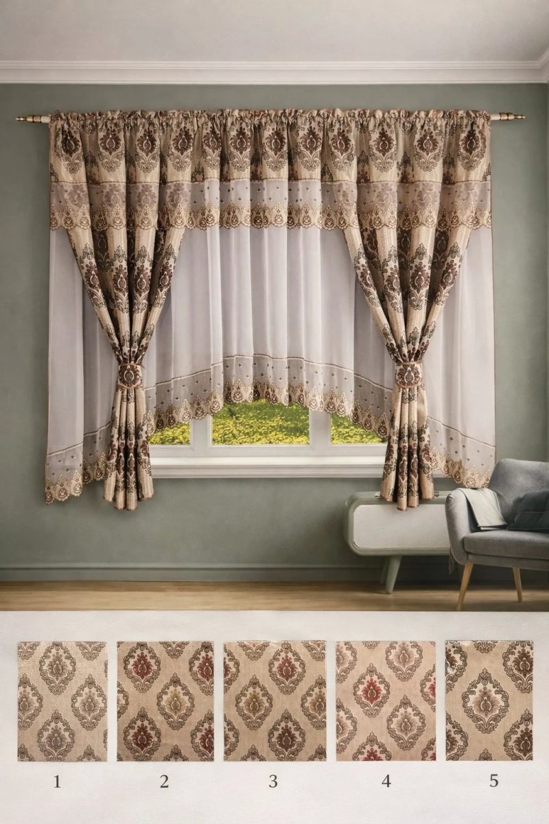Set 2 in 1 Draperie + Perdea 5 D ( 400x155cm ) x141 Set 2 in 1 Draperie + Perdea 5 D ( 400x155cm ) x141