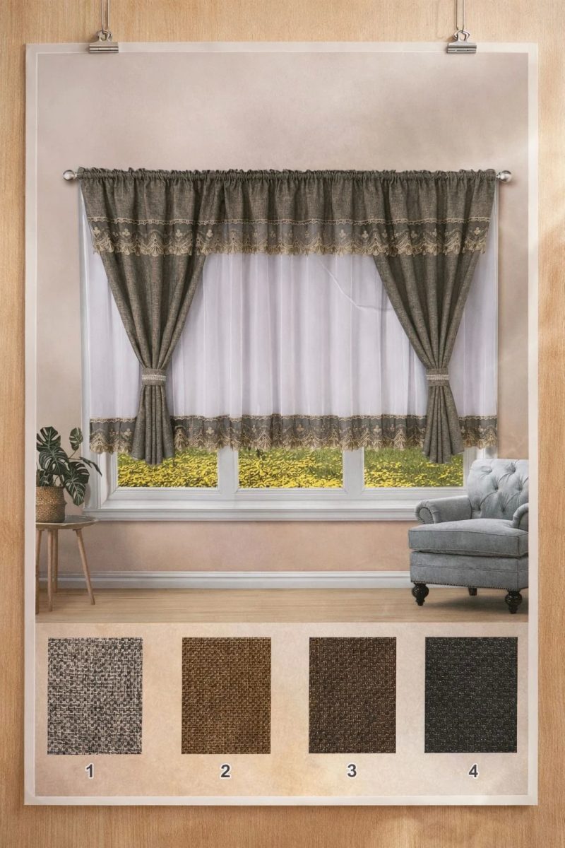 Set 2 in 1 Draperii + Perdea ( 400x150cm ) x159 Set 2 in 1 Draperii + Perdea ( 400x150cm ) x159