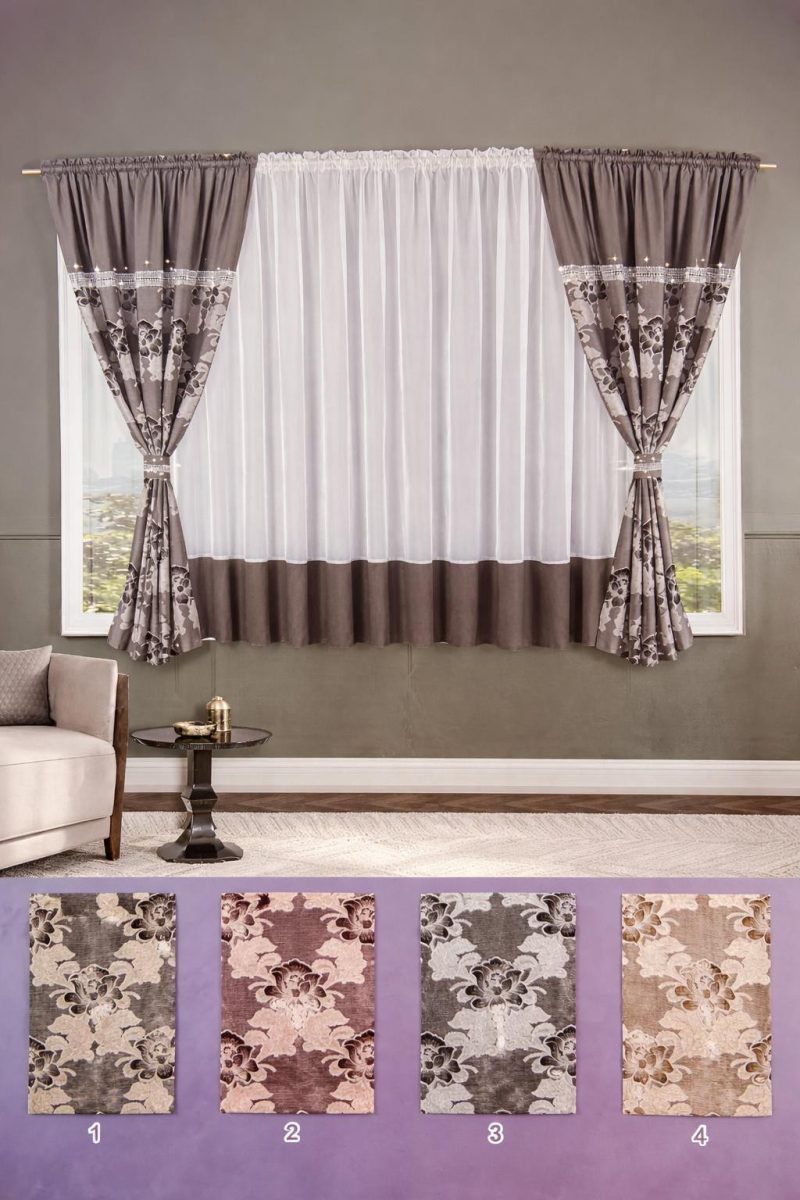 Set 2 x Draperii ( 150x180cm) + Perdea ( 400x180cm ) x129