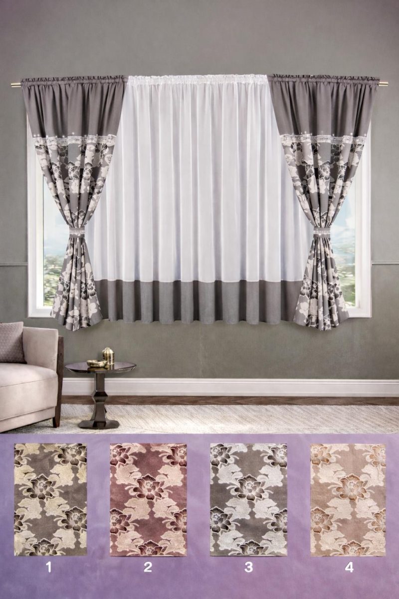 Set 2 x Draperii ( 150x180cm) + Perdea ( 400x180cm ) x129