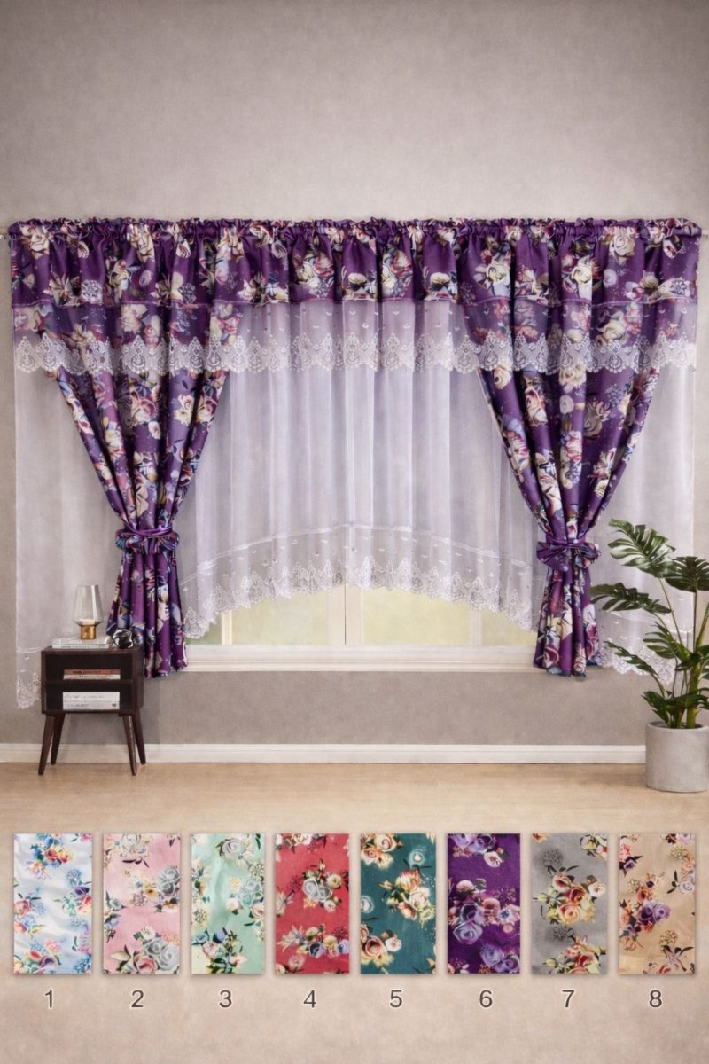 Set 2 in 1 Draperie + Perdea 5 D ( 400x160cm ) x138