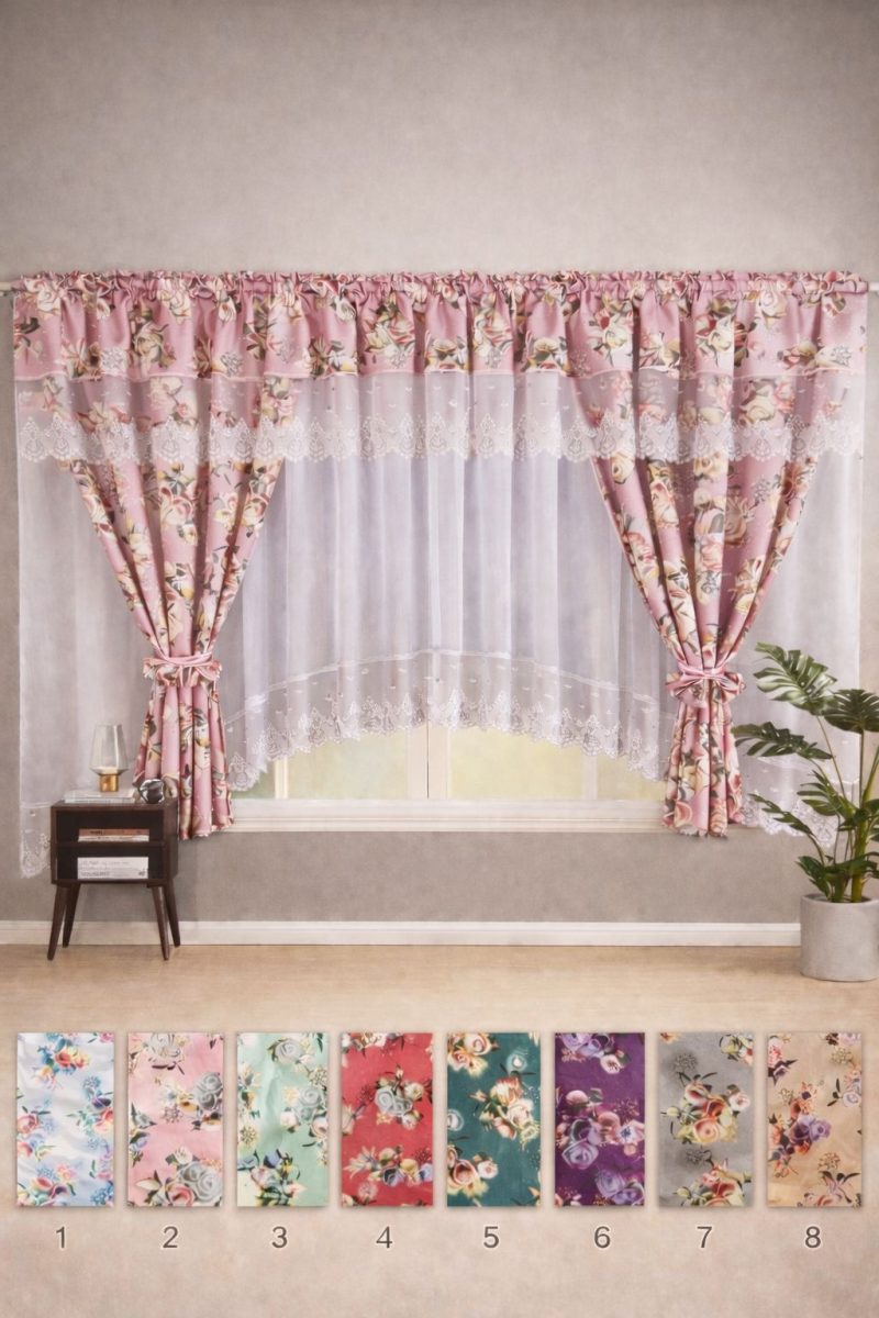 Set 2 in 1 Draperie + Perdea 5 D ( 400x160cm ) x138