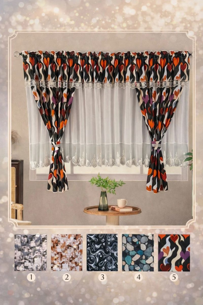 Set 2 in 1 Draperie + Perdea 5 D ( 400x155cm ) x183 Set 2 in 1 Draperie + Perdea 5 D ( 400x155cm ) x183