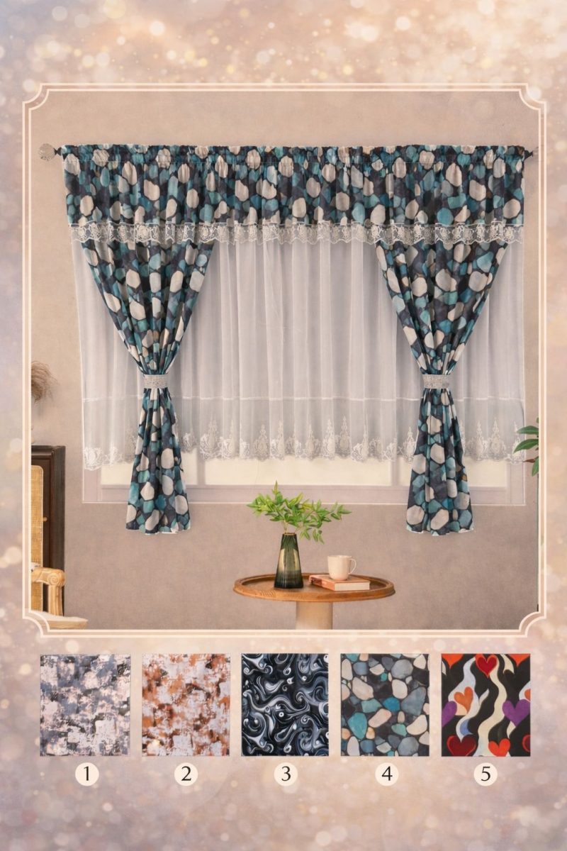 Set 2 in 1 Draperie + Perdea 5 D ( 400x155cm ) x183
