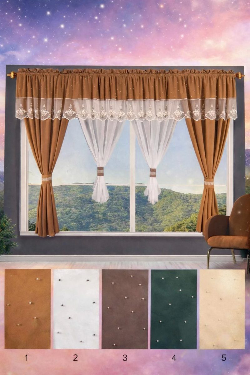 Set 2 in 1 Draperie + Perdea ( 400x160cm ) x186 Set 2 in 1 Draperie + Perdea ( 400x160cm ) x186